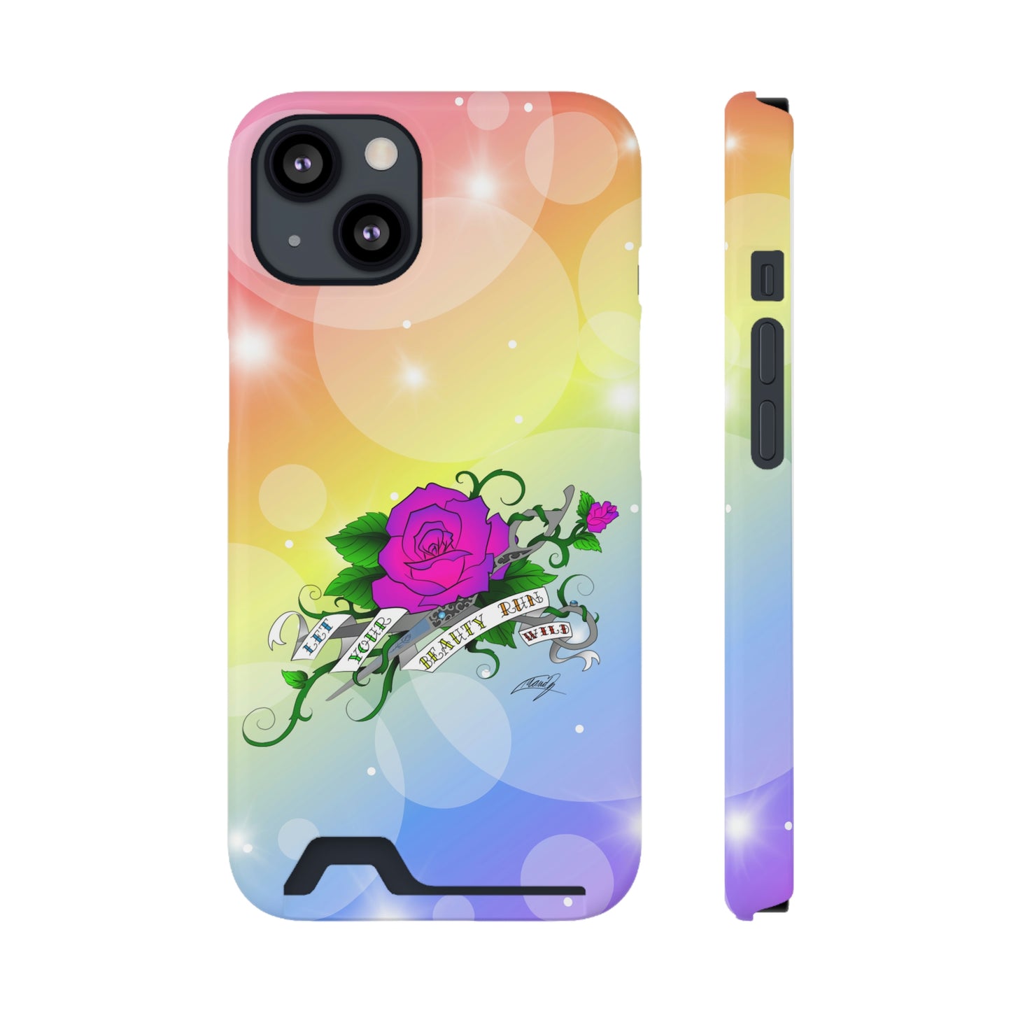 Let UR Beauty Run Wild (Phone Case W/Card Holder)