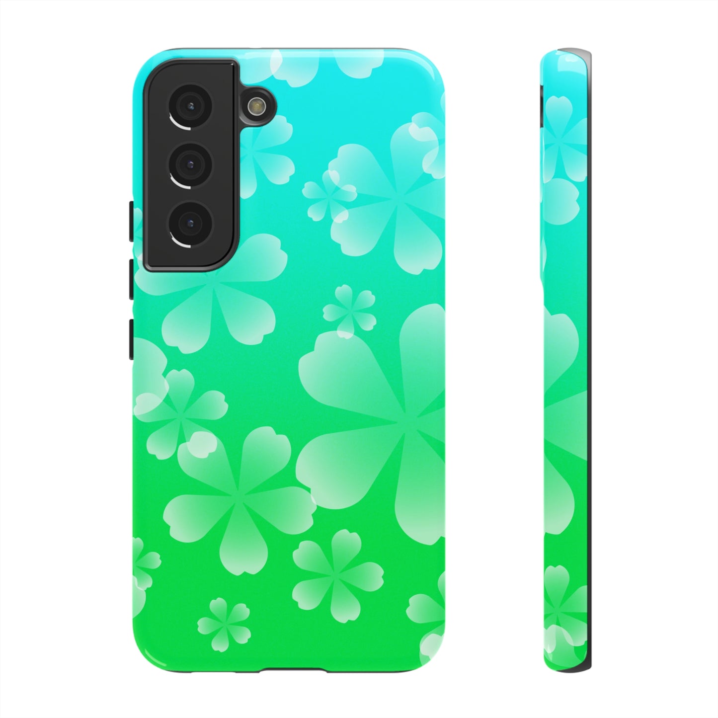 Green with Cherry  Blossoms Tough Cases