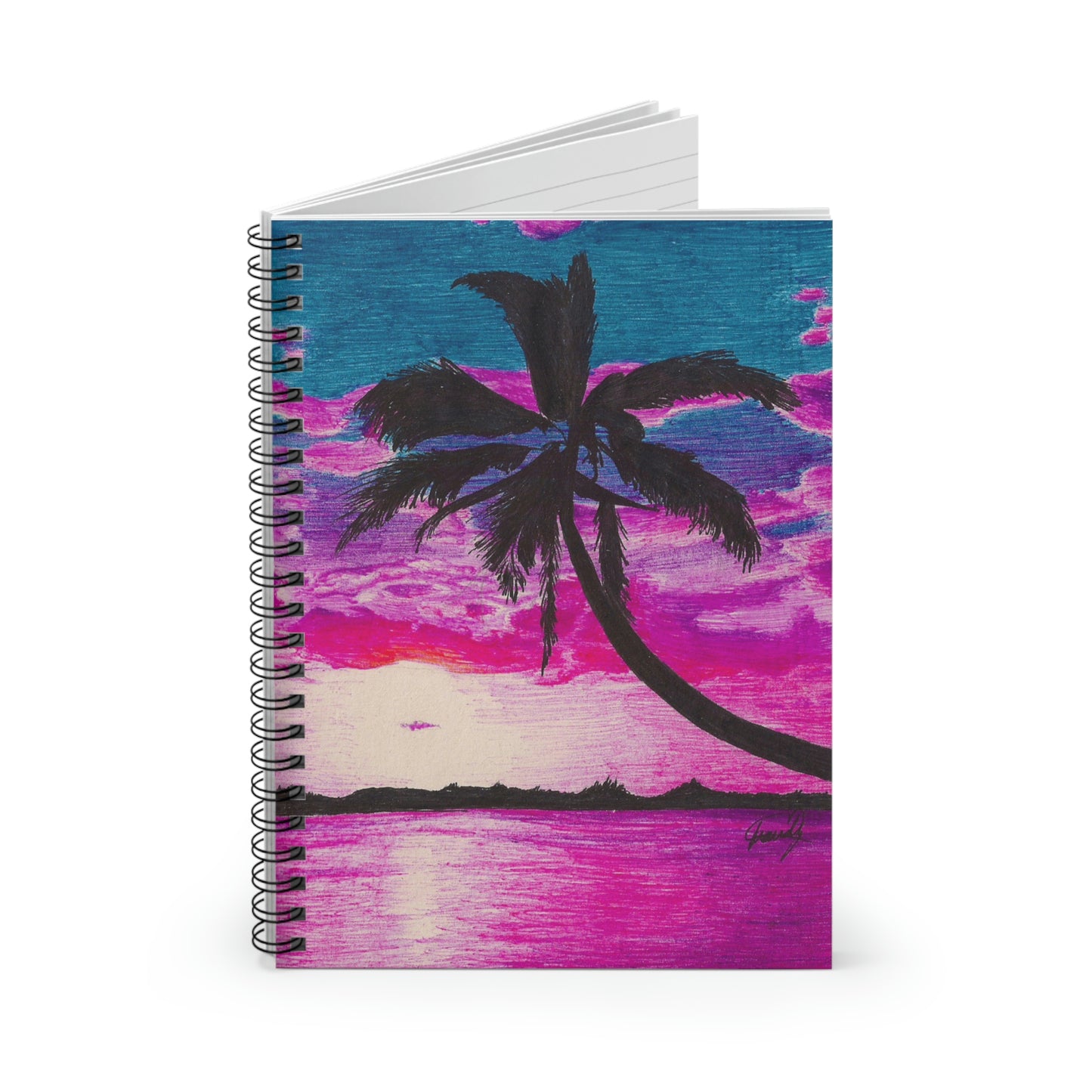 Palm Skies Spiral Notebook - Ruled Line