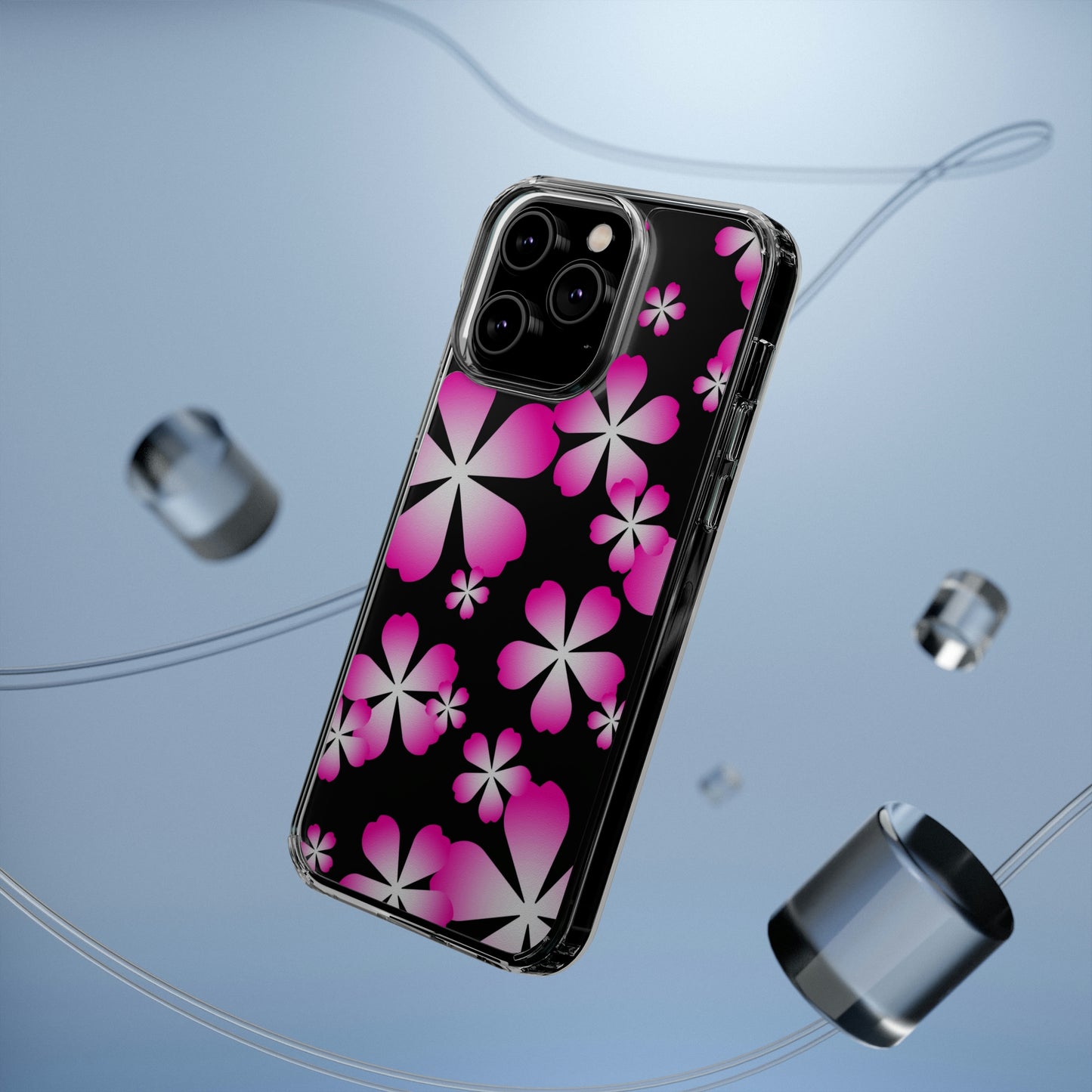 Pink Cherry Blossom Clear Cases