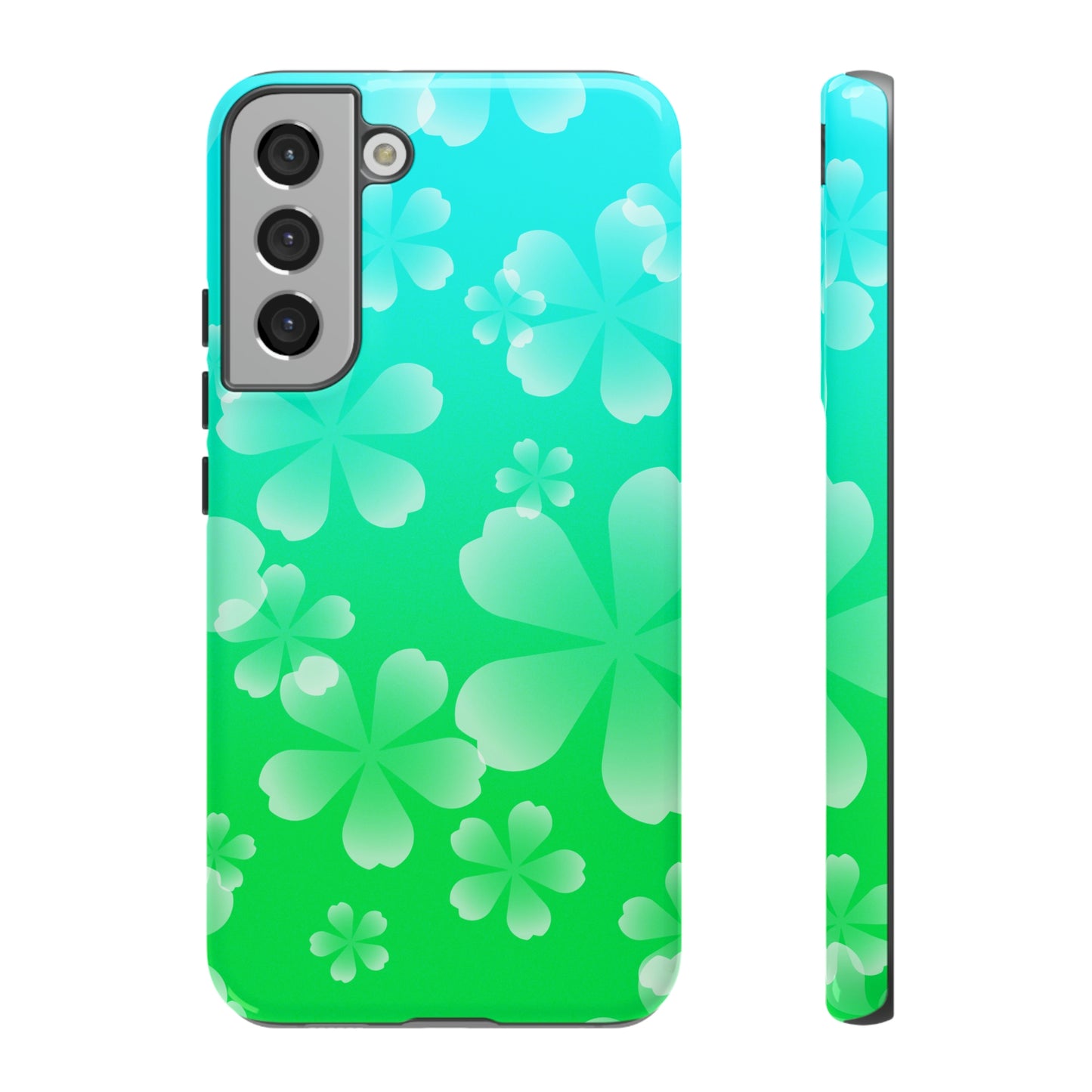 Green with Cherry  Blossoms Tough Cases