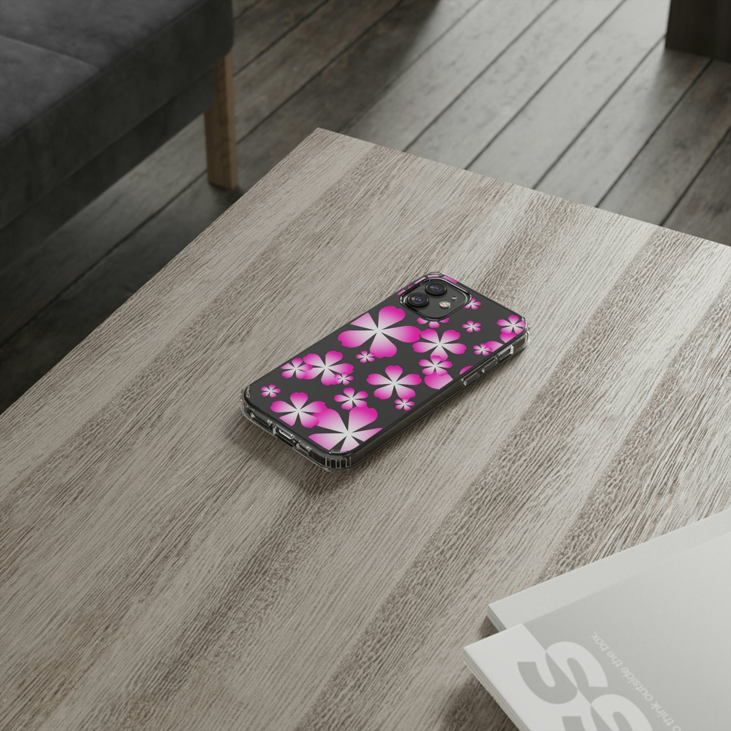 Pink Cherry Blossom Clear Cases