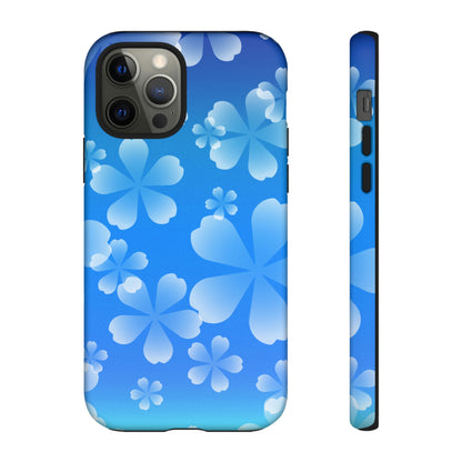 Blue with Cherry Blossom Tough Cases